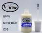 Preview: BMW, Silver Blue, C33: 20ml Lackstift, von ATW Autoteile West.